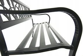 Elegantná záhradná lavička 125 x 53 x 77 cm