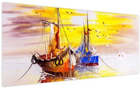 Obraz - Maľba loďou (120x50 cm)