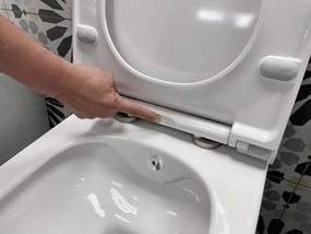 Sapho Sapho, AVVA CLEANWASH závesná WC misa s bidet. spŕškou, Rimless, 35,5x53cm, biela, 100312
