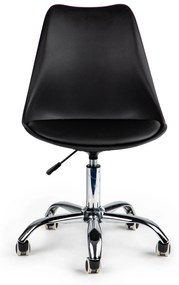 ModernHome Kancelárska otočná stolička s vankúšom - čierna