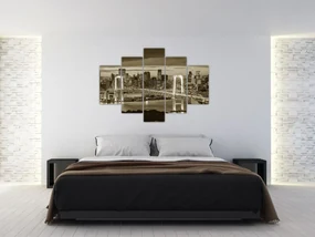 Obraz - Zlaté veľkomesto (150x105 cm)