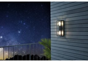 Eglo 780426 - Vonkajšie nástenné svietidlo ALGECIRAS 2xE27/60W/230V IP44 čierna