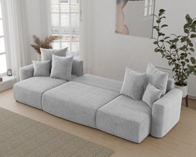 Rohová sedačka Denia U (svetlosivá). Akcia -20%. Vlastná spoľahlivá doprava až k Vám domov. 1133151