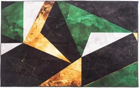 Protišmykový koberec NOVO mramor / zelený