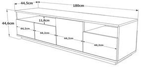TV stolík Houseland Fulupa biely/borovice Atlantic - kopie