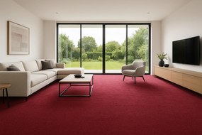 Vopi, AKCIA: 57x21 cm Kusový koberec Eton vínovo červený - neúčtujeme odrezky z role - obšitý zo všetkých strán, šíře, červená, filc, kuchyňa