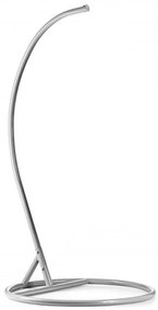 Sivé závesné kreslo KOLUMBIA s polstrovaním a sivým stojanom