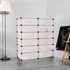 Botníkový organizér z plastu, rôzne farby- biely