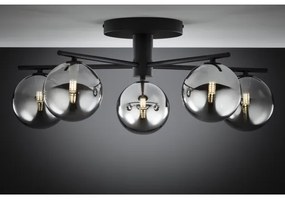 Jupiter 2048 - Prisadený luster PRATO 5xG9/14W/230V čierna/dýmovo sivá