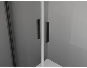 Mexen Exo, sprchovací kút s krídlovými dverami 90 x 95 cm, 6mm číre sklo, čierny profil, 8182-090-095-70-00