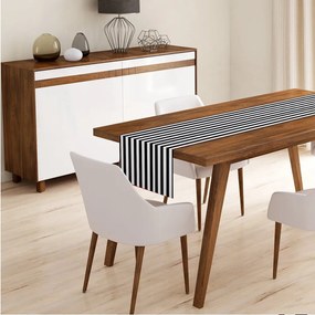 Behúň na stôl 40x130 cm Black Stripes – Minimalist Cushion Covers