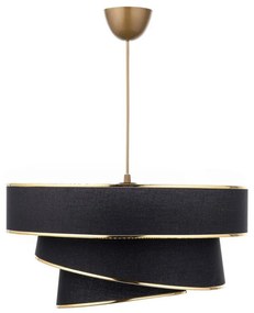 Závesné svietidlo v čierno-zlatej farbe s textilným tienidlom ø 40 cm Couper – Opviq lights