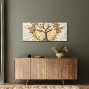 Obraz – Zlatý strom života v mozaike (120x50 cm)