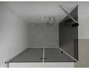 Mexen Lima, sprchovací kút 80 (dvere) x 100 (stena) cm, 6mm šedé sklo, chrómový profil, 856-080-100-01-40
