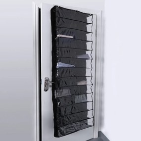 Závesný organizér obuvi- 160x55x16 cm - čierna