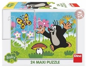 Dino Puzzle Krtko a hríb 66x47cm 24 dielikov v krabici 30x20x6cm 24m+
