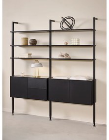 Čierna knižnica v dekore duba 98x210 cm Edge by Hammel – Hammel Furniture