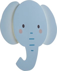 Detská nástenná lampa modrá vrátane LED s 3-stupňovým stmievaním - Ellie the Elephant