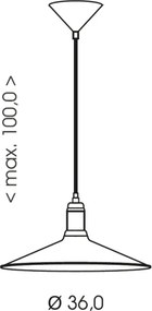 Brilagi - Závesné svietidlo na kábli FORGE 1xE27/60W/230V pr. 36 cm hnedé
