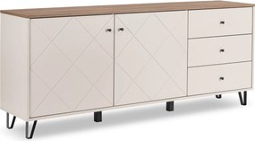 Vintino Komoda CELIA – 183 cm, kašmír/dub Castello