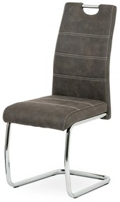 Jedálenská stolička CINA – látka, sivá