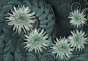 Fototapeta - Zelené kvety (147x102 cm)