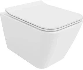 Toaleta Mexen Cube Rimless s toaletným sedadlom slim, duroplast, biela - 30924000