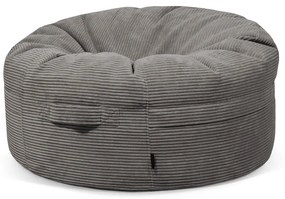 Tmavosivý menčestrový sedací vak Roll 105 – SLOWDOWN