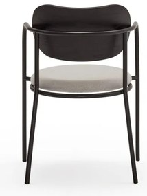 Čierno-sivá jedálenská stolička v dekore jaseňa Eclipse - Teulat