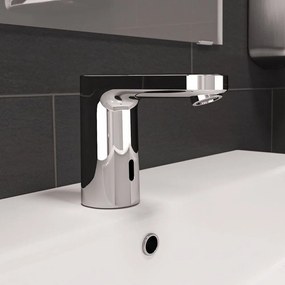 HANSGROHE Vernis Blend eFaucet elektronická umývadlová batéria pre studenú alebo prednastavenú vodu, batériová prevádzka, výška výtoku 100 mm, chróm, 71503000