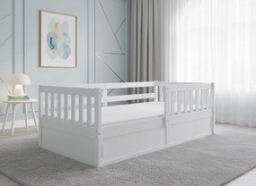 Posteľ SMART 160x80 - Biela s úložným priestorom