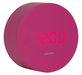 Karlsson 5981BP dizajnové LED hodiny s budíkomružové, priemer 9 cm