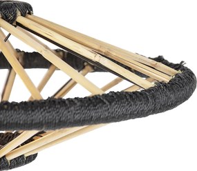 Orientálne závesné svietidlo bambus s čiernou 60 cm - Evalin