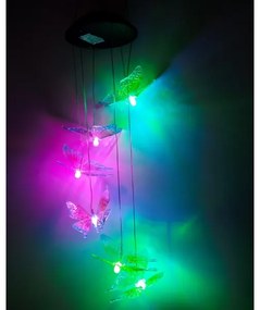 LED RGB Solárne svietidlo 6xLED/1,2V 300 mAh IP44 motýľ