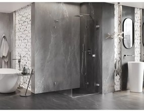 Mexen Lunar-F L, 1-krídlový sprchový kút so skladacími dverami, pravý, 70 x 70 cm, 8mm číre sklo, chrómový profil, 836L-070-070-01-00-P