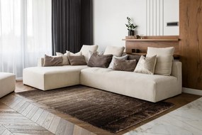 Dywany Łuszczów, Kusový koberec Flim 007-B3 Stripes brown, 120x160, hnedá, obývacia izba