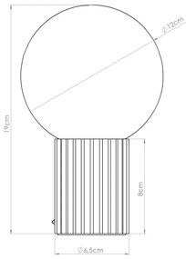 Sollux SL.1736 - Stolná lampa HALO 1xG9/8W/230V pr. 12 cm hnedá