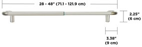 Oceľová roztiahnuteľná garniža 71 - 122 cm Twilight - Umbra