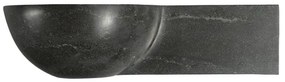 Sapho - Rohové závesné umývadlo BLOK 40x23 cm pravé/antracit