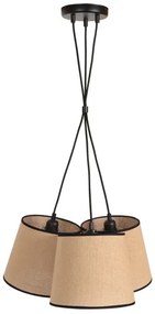 Duolla - Luster na lanku ROSSA 3xE27/15W/230V pr. 45 cm hnedá/čierna