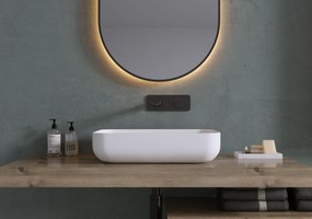 Cerano Ora, umývadlo na dosku z liateho mramoru 540x360x130 mm, biela matná, CER-CER-WB02
