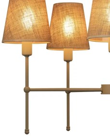 Luster na tyči MADELA 5xE14/40W/230V juta/béžová