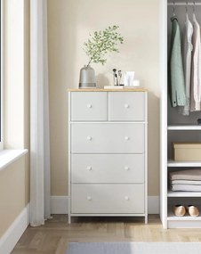 Komoda so zásuvkovými boxmi HALLY 53x93 cm, dub/biela