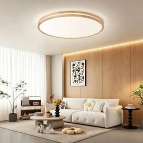 Brilagi - stlmiteľné LED svietidlo MOLINA 128W/230V 3000-6000K, dub, priemer 100 cm +DO