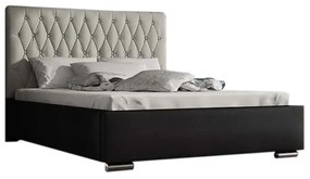 Čalúnená posteľ REBECA, Siena06 s gombíkom/Dolaro08, 160x200