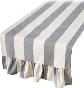 Bežec s volánom 40x160 cm farba produktu sivá látka vzorované