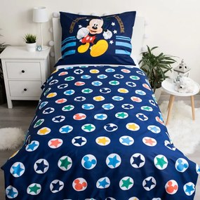 Detské bavlnené obliečky MICKEY MOUSE TEAM modré Rozmer obliečky: 70 x 90 cm | 140 x 200 cm