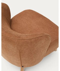 Ženilkové kreslo v terakotovej farbe Ulit – Kave Home