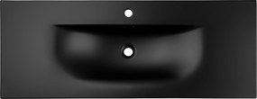 Comad Nábytkové keramické umývadlo SKY 1 BLACK MATT 120 DP, 121x46 cm, čierna matná