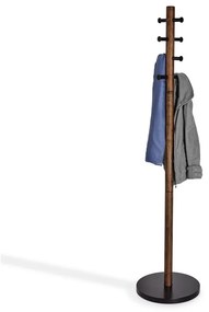 Čierny prírodný vešiak z kaučukového dreva Pillar - Umbra